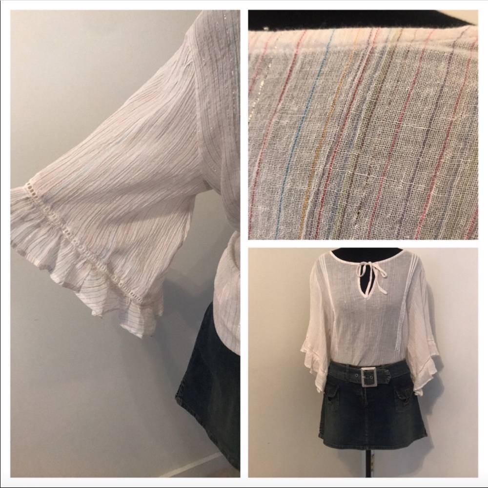 LC Lauren Conrad: Peasant Blouse w/ Bell Sleeves